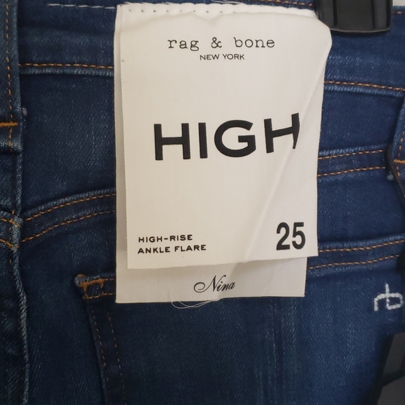 Rag & Bone Nina High-Rise Ankle Flare Jeans Weekends Size 25 NEW - Picture 6 of 17